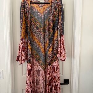 Long multi color duster